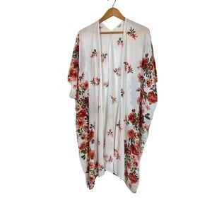 Floral Kimono Robe Size Small Open Front Cover Up Boho Festival Resortwear